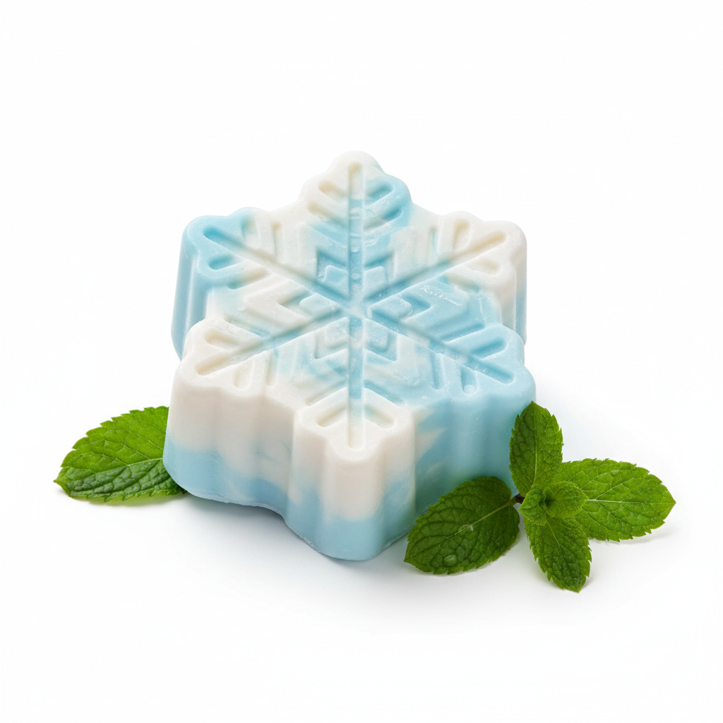peppermint snowflake soap